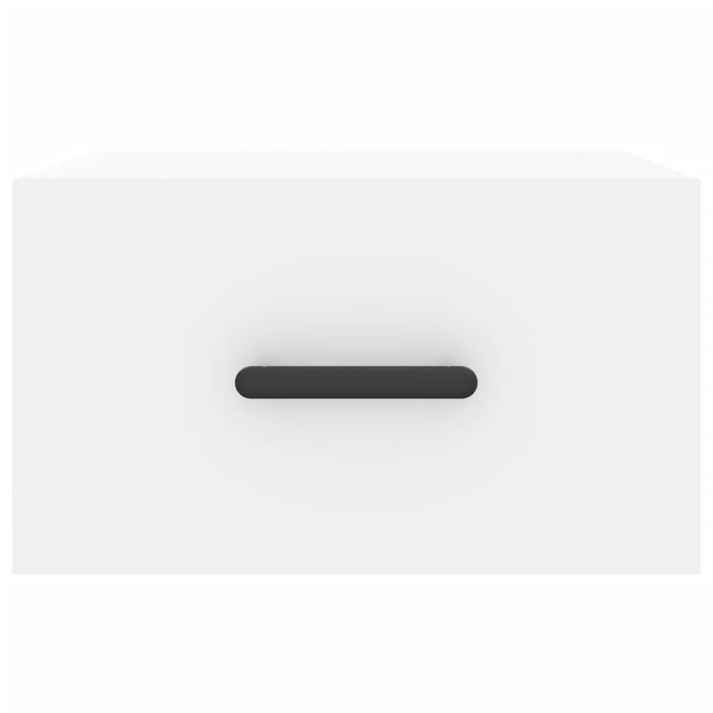 vidaXL Noptiere de perete, 2 buc., alb, 35x35x20 cm