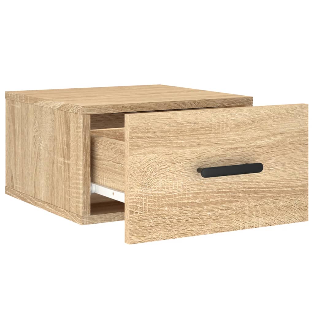 vidaXL Noptiere de perete, 2 buc., stejar sonoma, 35x35x20 cm