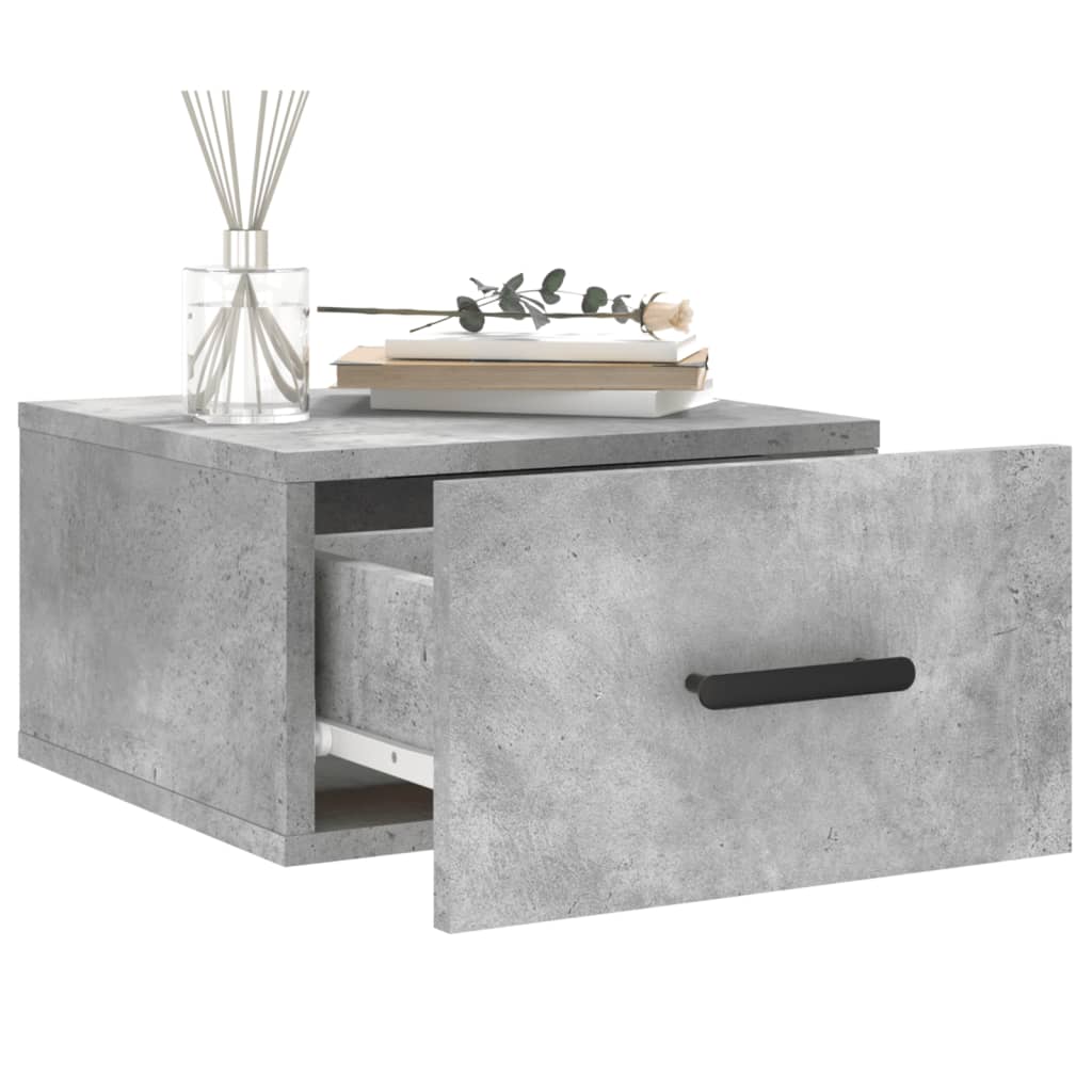 vidaXL Noptieră de perete, gri beton, 35x35x20 cm vidaXL Noptieră de perete, gri beton, 35x35x20 cm