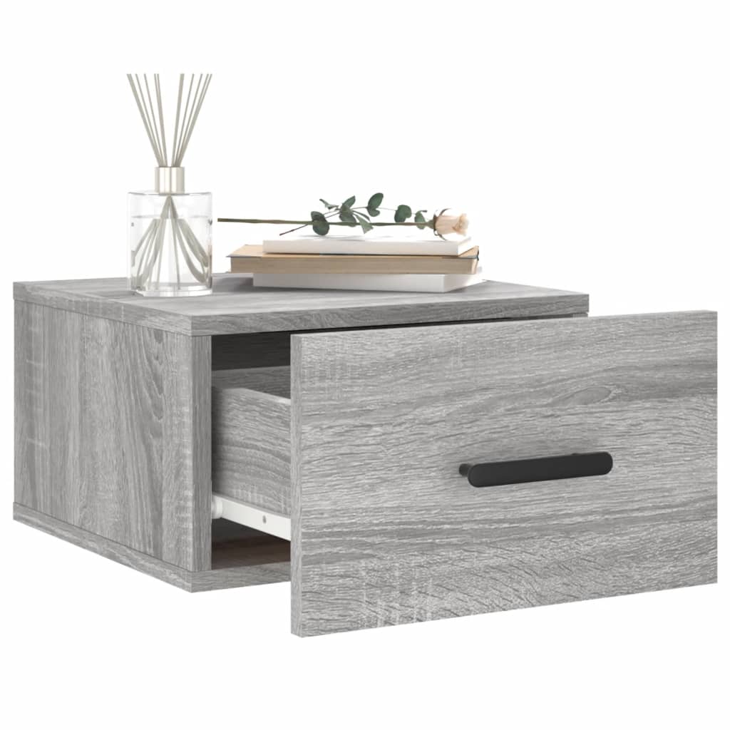 vidaXL Noptieră montată pe perete gri Sonoma 35x35x20 cm vidaXL Noptieră montată pe perete gri Sonoma 35x35x20 cm