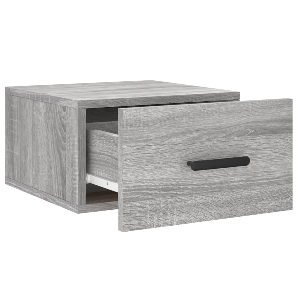 vidaXL Noptieră montată pe perete gri Sonoma 35x35x20 cm vidaXL Noptieră montată pe perete gri Sonoma 35x35x20 cm