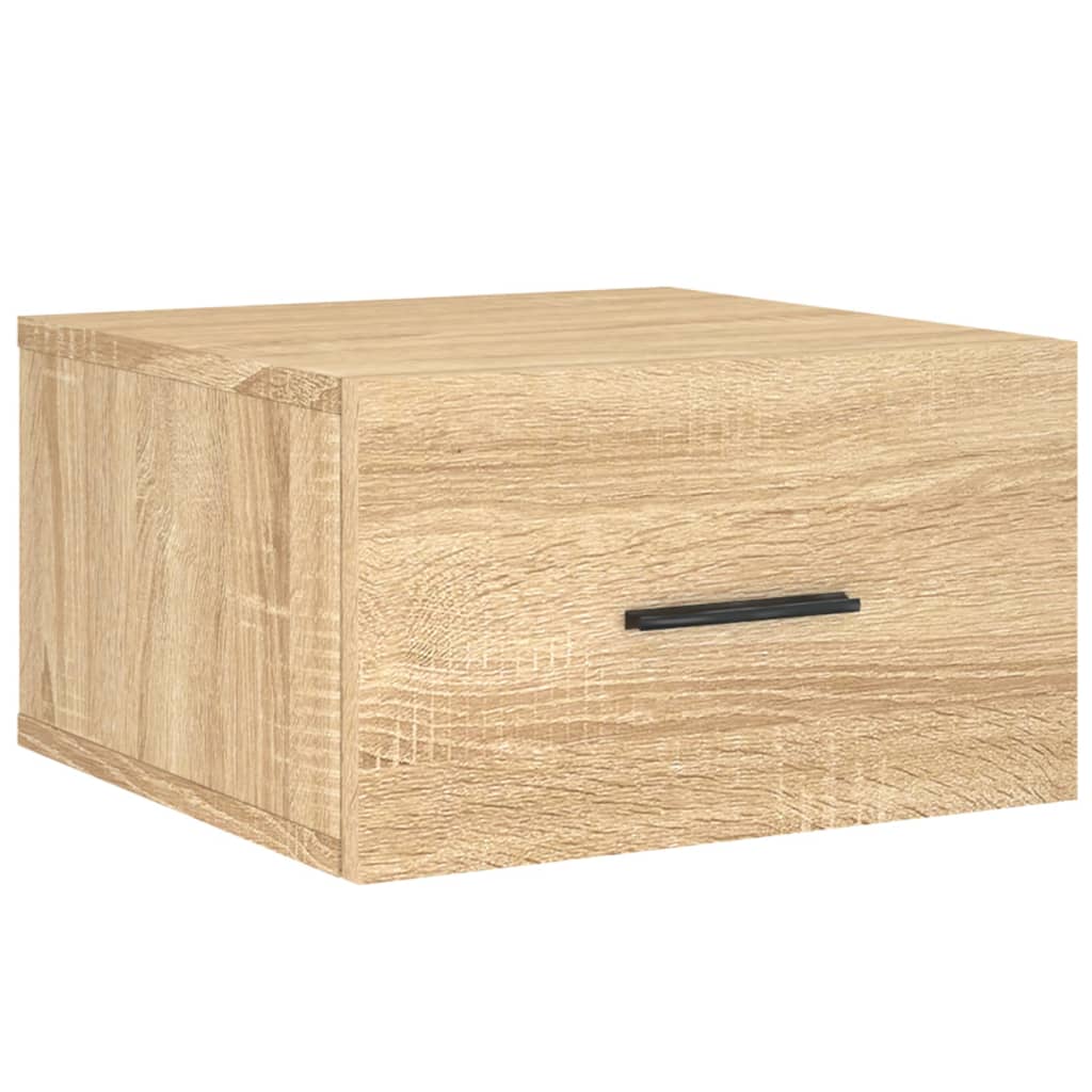 vidaXL Noptiere de perete, 2 buc., stejar sonoma, 35x35x20 cm