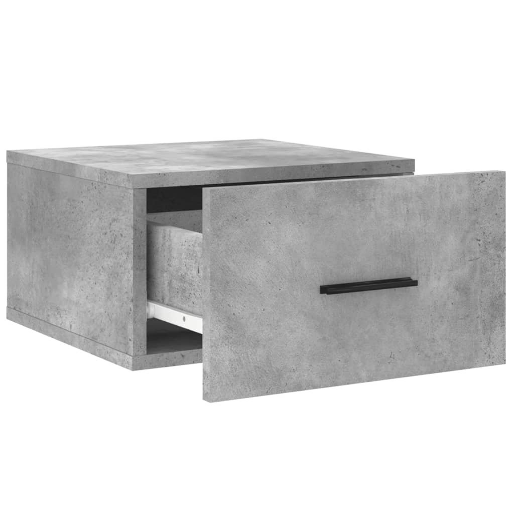 vidaXL Noptieră de perete, gri beton, 35x35x20 cm