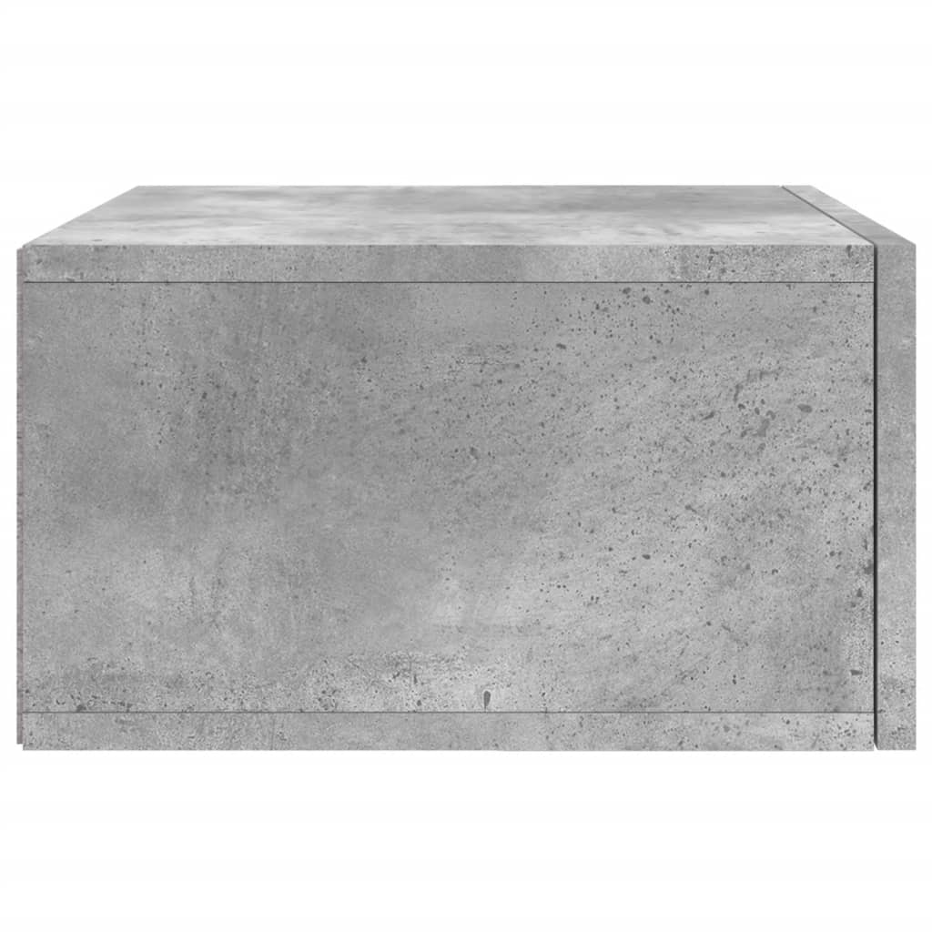vidaXL Noptieră de perete, gri beton, 35x35x20 cm