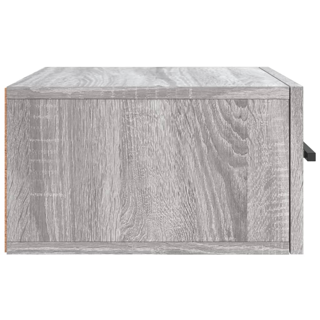 vidaXL Noptieră montată pe perete gri Sonoma 35x35x20 cm
