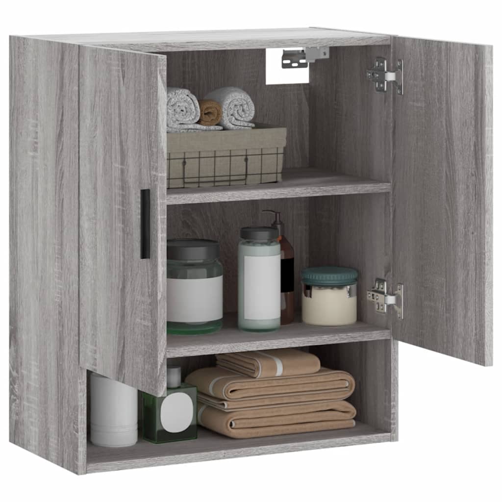 vidaXL Dulap de perete, gri sonoma, 60x31x70 cm, lemn compozit vidaXL Dulap de perete, gri sonoma, 60x31x70 cm, lemn compozit
