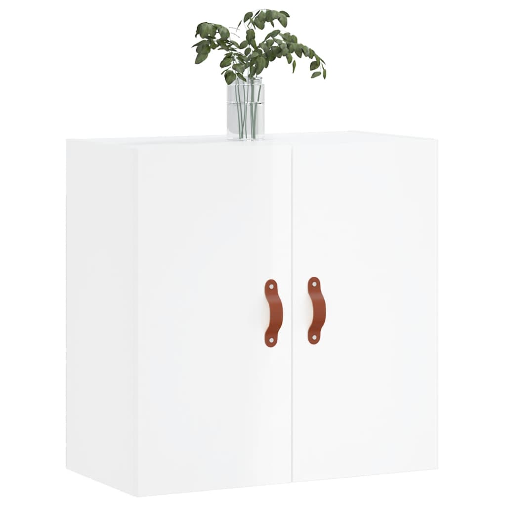 vidaXL Dulap de perete, alb extralucios, 60x31x60 cm, lemn compozit