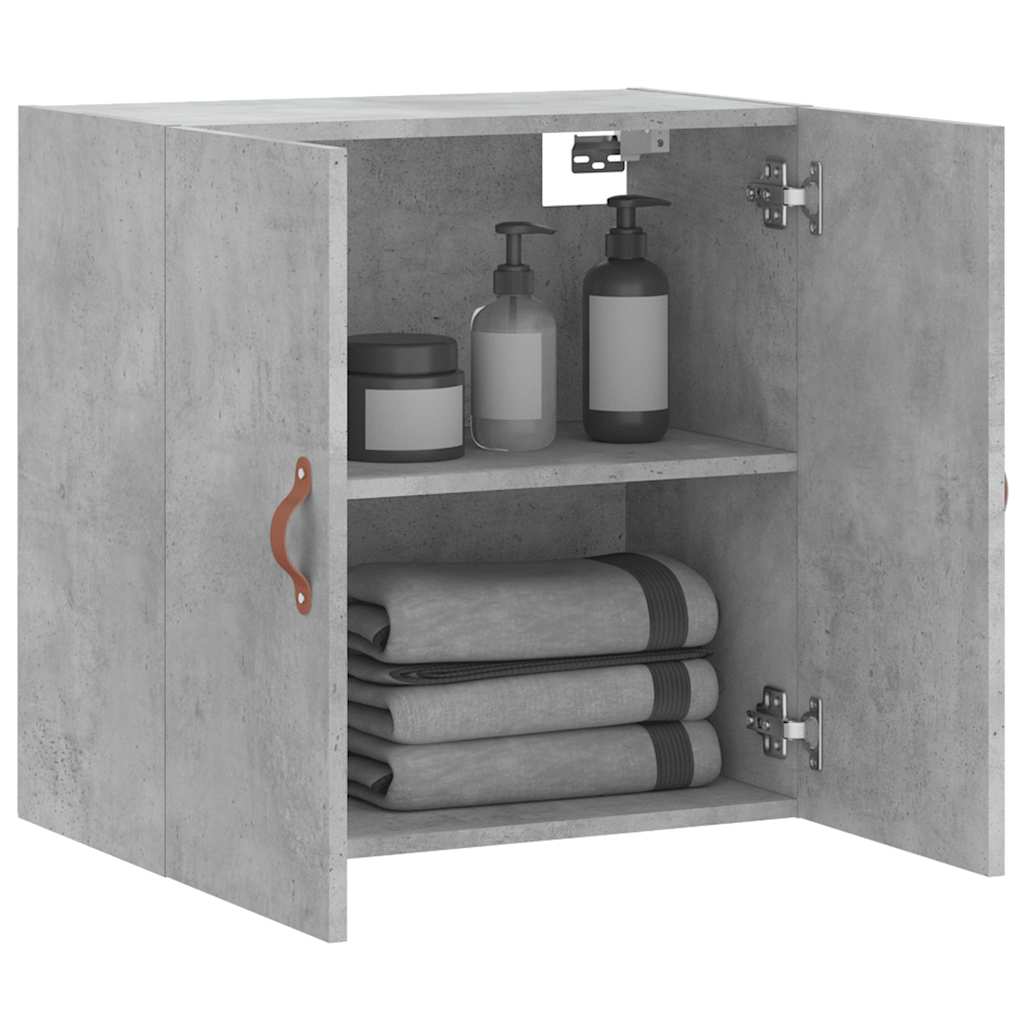 vidaXL Dulap de perete, gri beton, 60x31x60 cm, lemn compozit