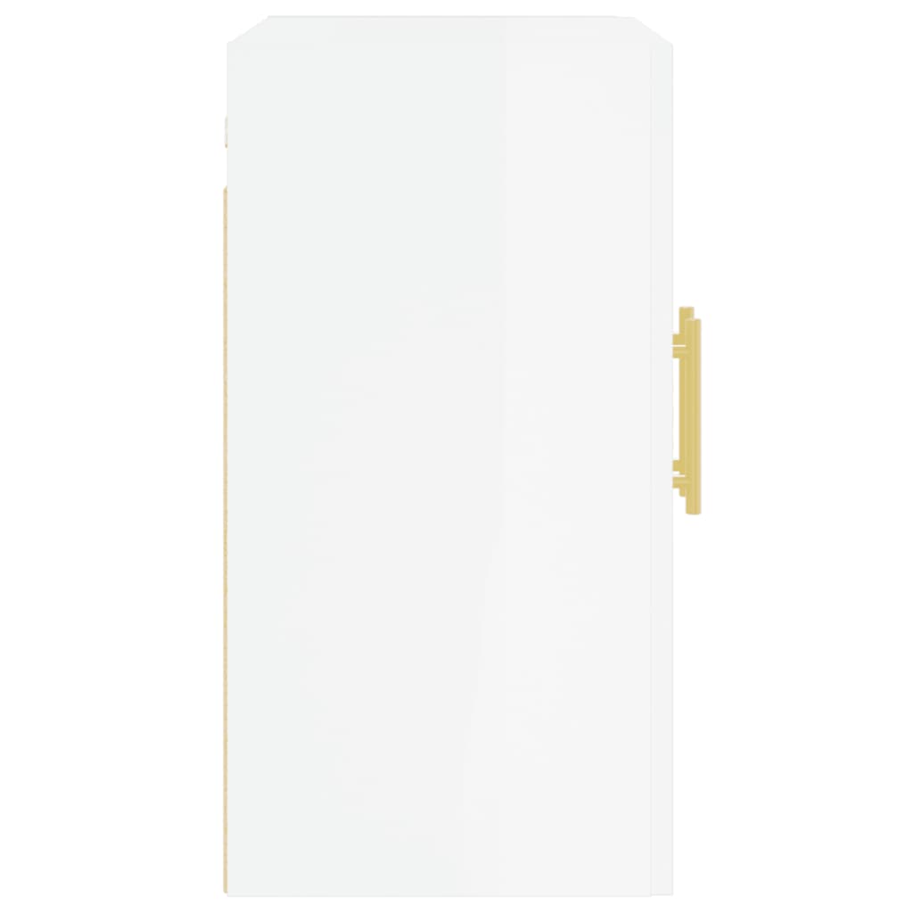 vidaXL Dulap de perete, alb extralucios, 60x31x60 cm, lemn compozit vidaXL Dulap de perete, alb extralucios, 60x31x60 cm, lemn compozit
