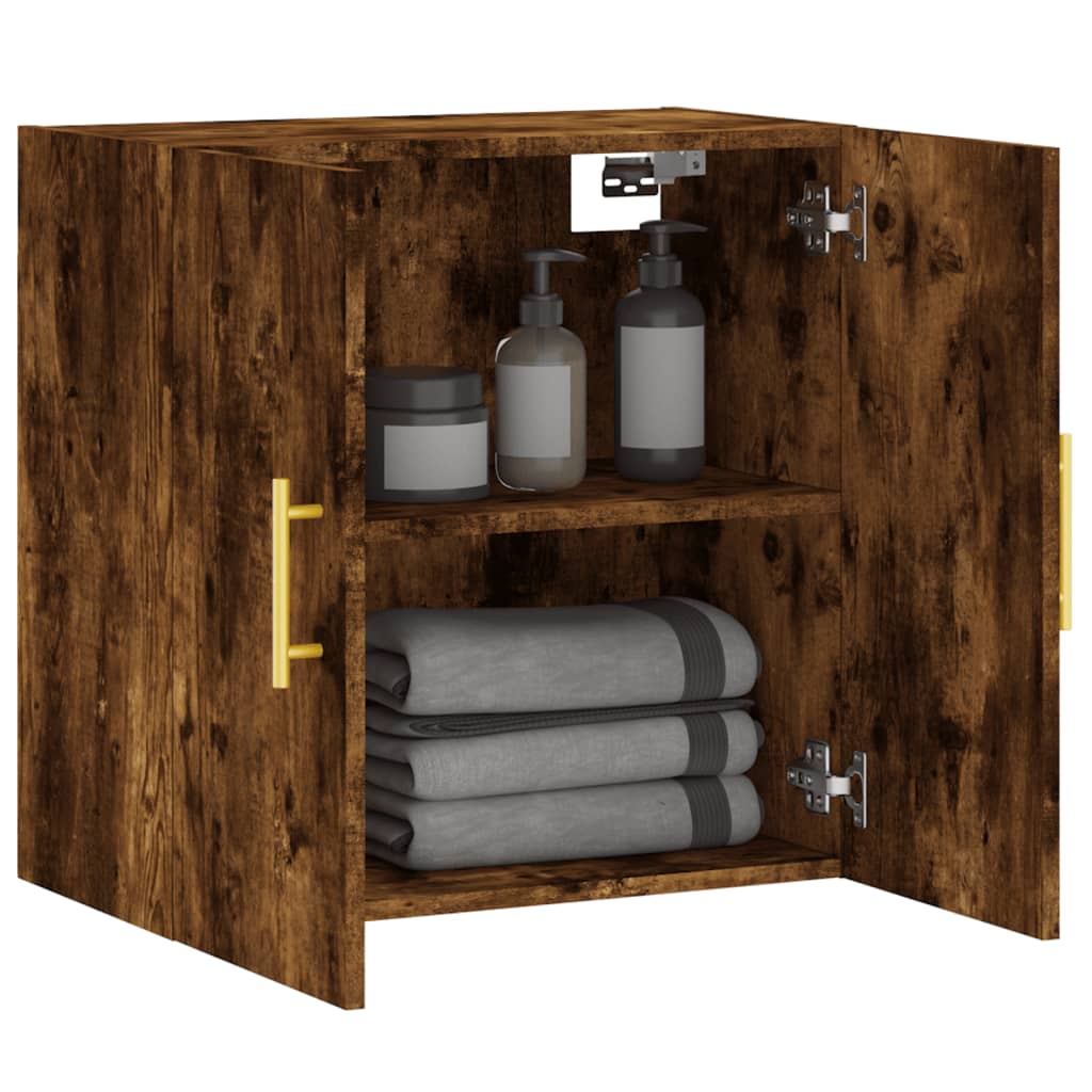 vidaXL Dulap de perete, stejar fumuriu, 60x31x60 cm, lemn compozit