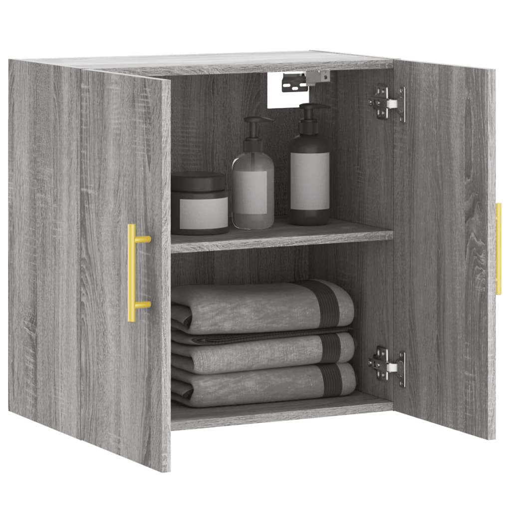 vidaXL Dulap de perete, gri sonoma, 60x31x60 cm, lemn compozit