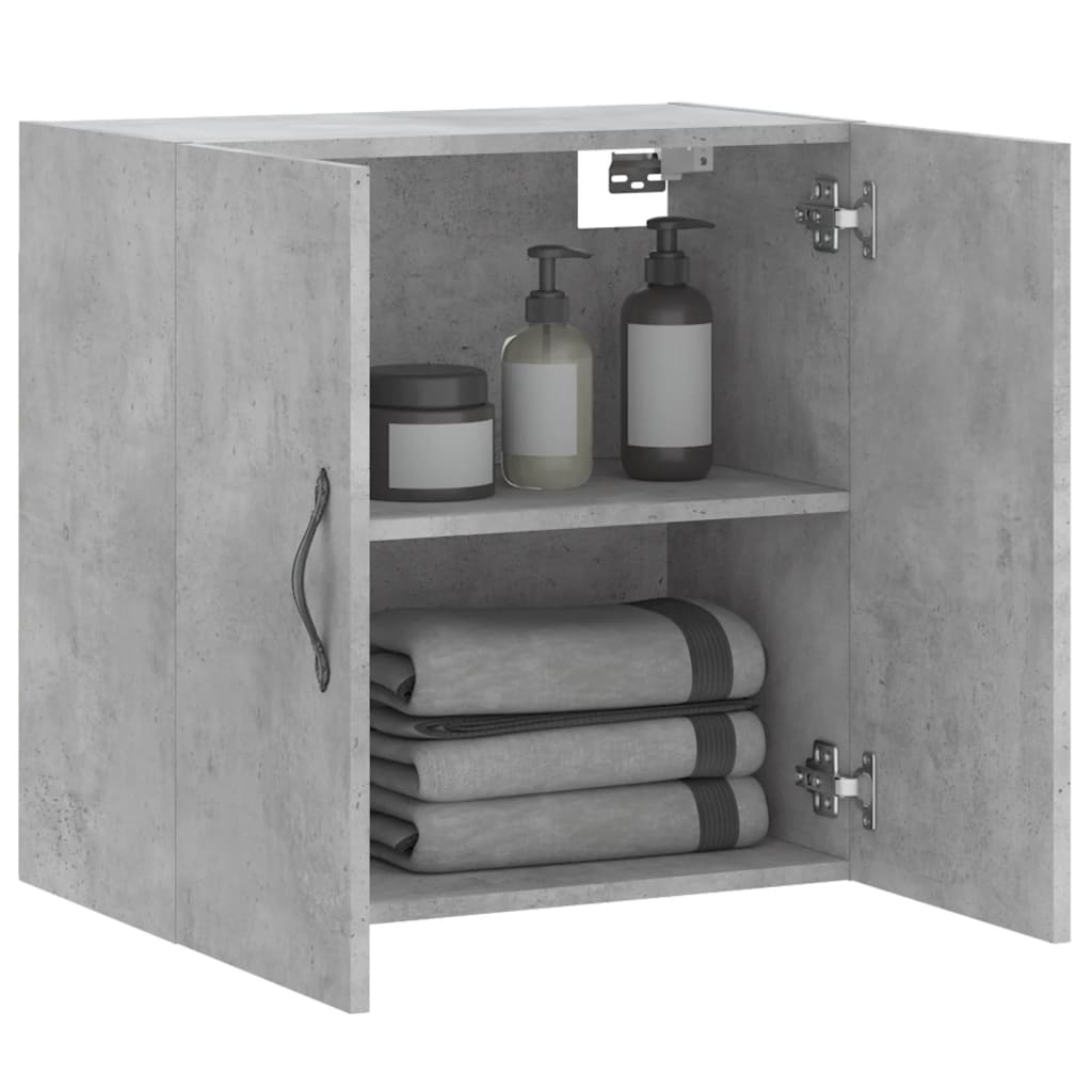 vidaXL Dulap de perete, gri beton, 60x31x60 cm, lemn compozit