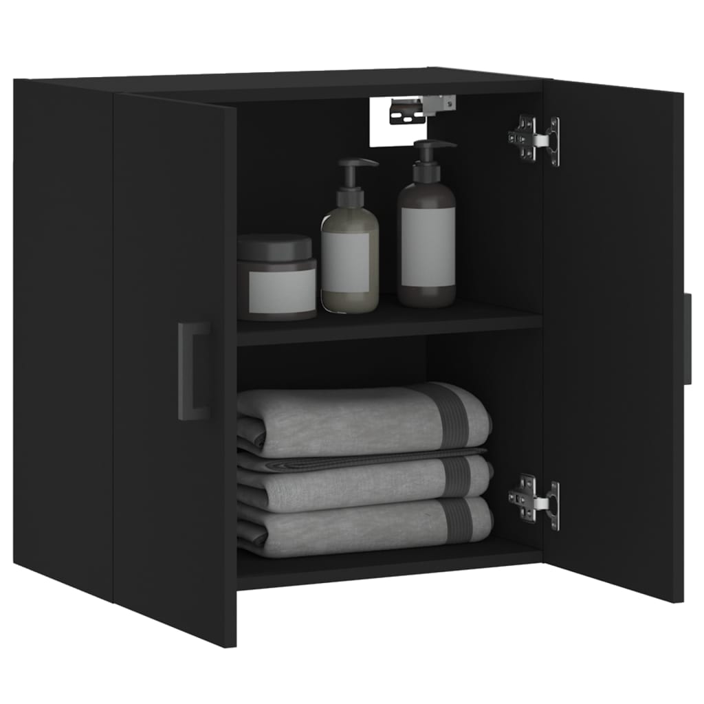 vidaXL Dulap de perete, negru, 60x31x60 cm, lemn compozit