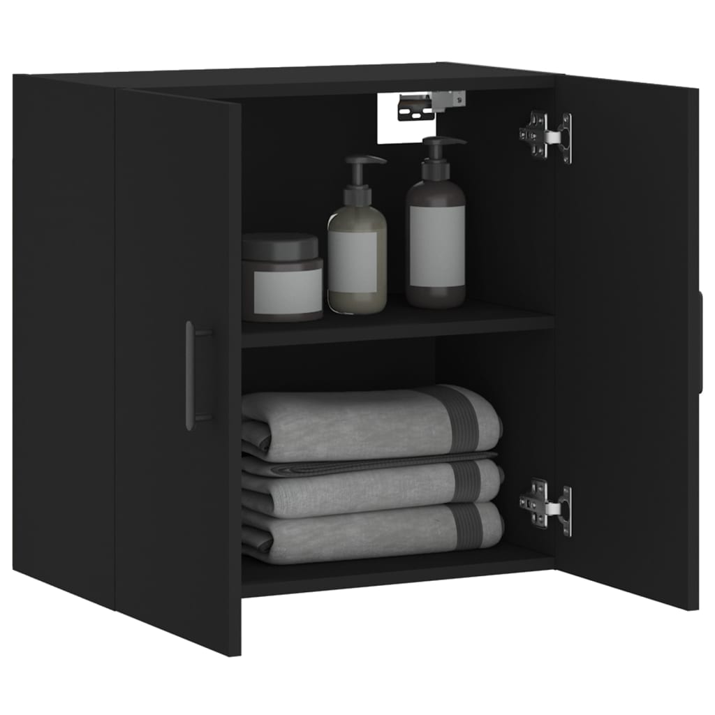 vidaXL Dulap de perete, negru, 60x31x60 cm, lemn compozit