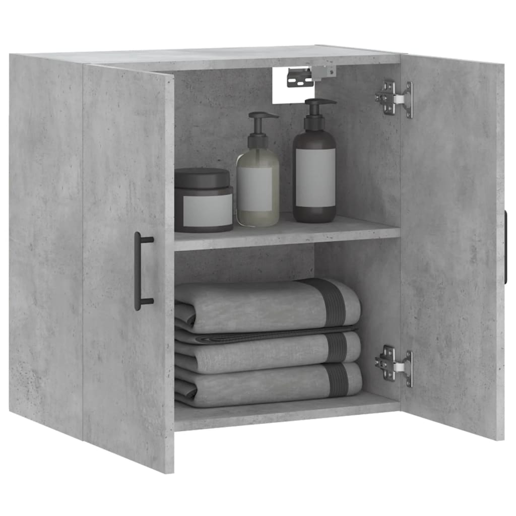 vidaXL Dulap de perete, gri beton, 60x31x60 cm, lemn compozit