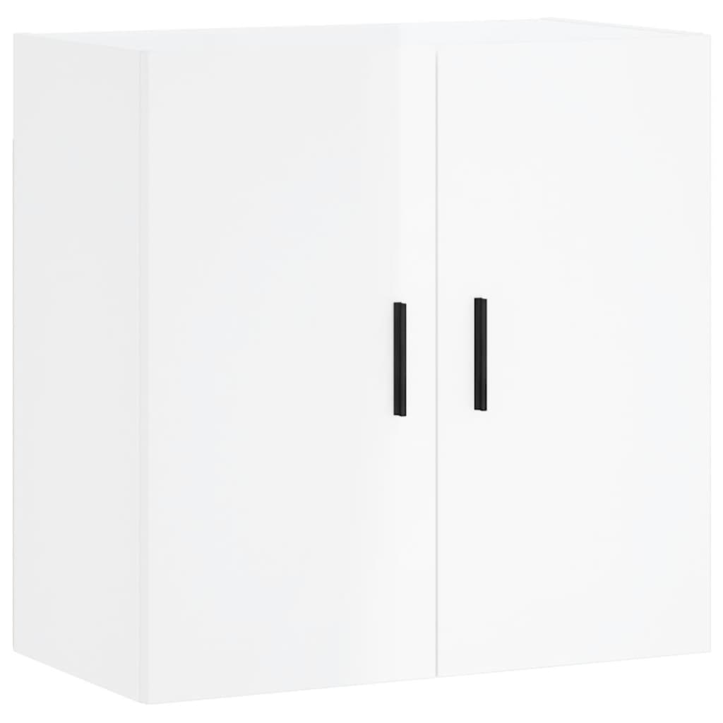 vidaXL Dulap de perete, alb extralucios, 60x31x60 cm, lemn compozit vidaXL Dulap de perete, alb extralucios, 60x31x60 cm, lemn compozit