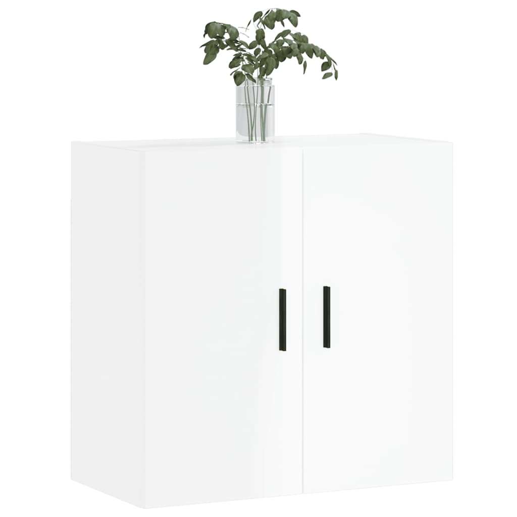 vidaXL Dulap de perete, alb extralucios, 60x31x60 cm, lemn compozit vidaXL Dulap de perete, alb extralucios, 60x31x60 cm, lemn compozit