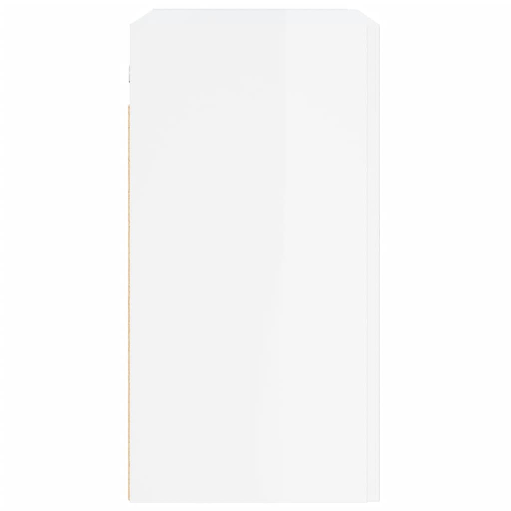vidaXL Dulap de perete, alb extralucios, 60x31x60 cm, lemn compozit vidaXL Dulap de perete, alb extralucios, 60x31x60 cm, lemn compozit