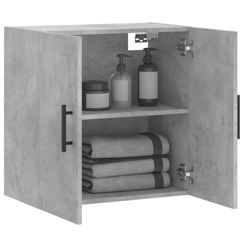 vidaXL Dulap de perete, gri beton, 60x31x60 cm, lemn compozit