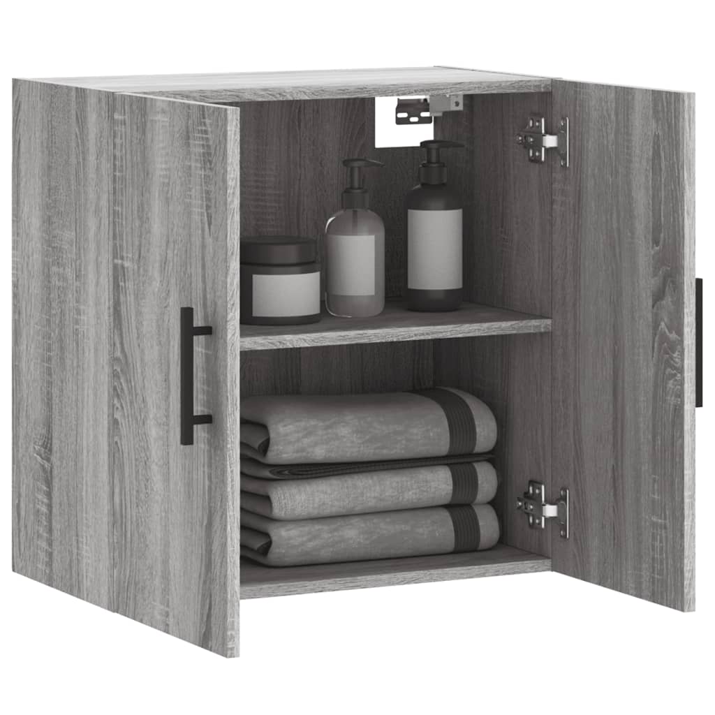 vidaXL Dulap de perete, gri sonoma, 60x31x60 cm, lemn compozit