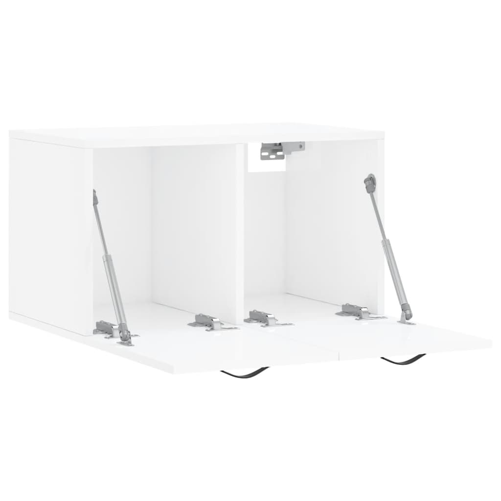 vidaXL Dulap de perete, alb extralucios, 60x36,5x35 cm, lemn compozit vidaXL Dulap de perete, alb extralucios, 60x36,5x35 cm, lemn compozit