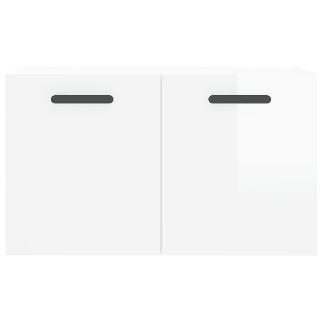 vidaXL Dulap de perete, alb extralucios, 60x36,5x35 cm, lemn compozit