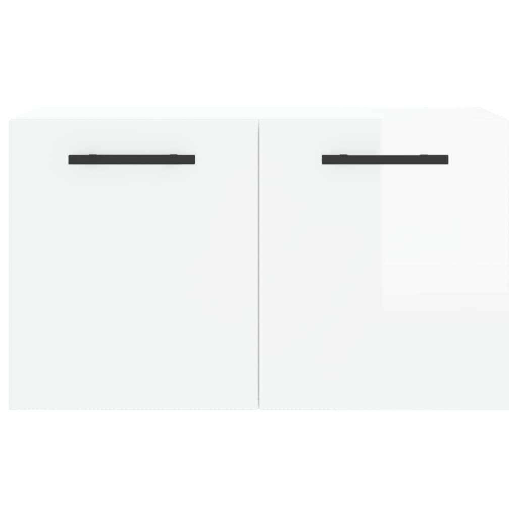 vidaXL Dulap de perete, alb extralucios, 60x36,5x35 cm, lemn compozit