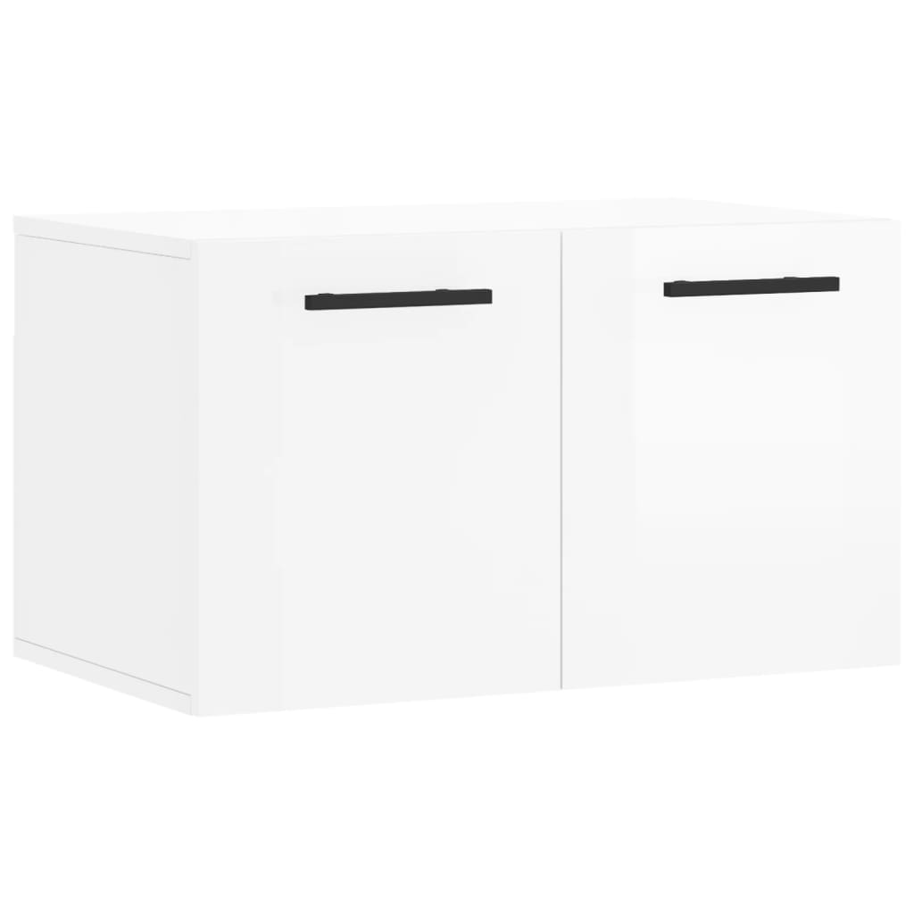 vidaXL Dulap de perete, alb extralucios, 60x36,5x35 cm, lemn compozit