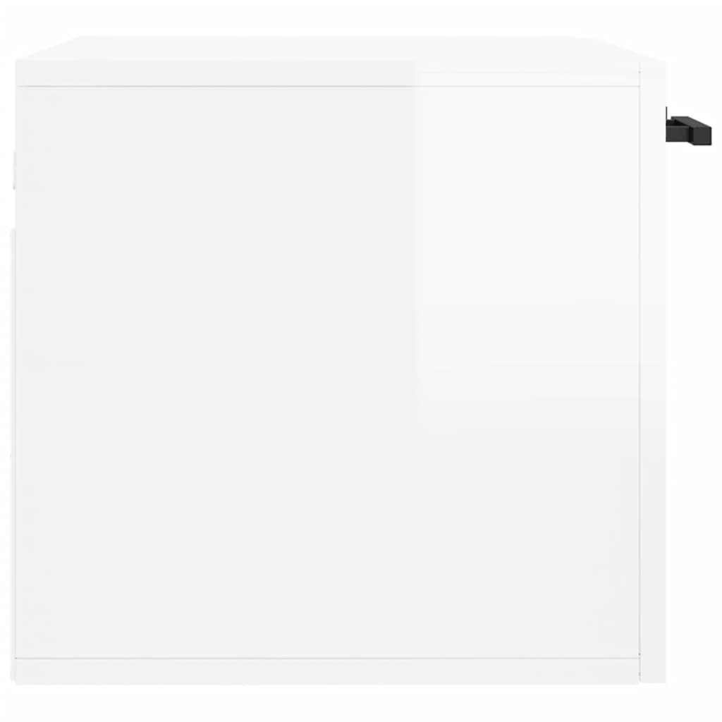 vidaXL Dulap de perete, alb extralucios, 60x36,5x35 cm, lemn compozit