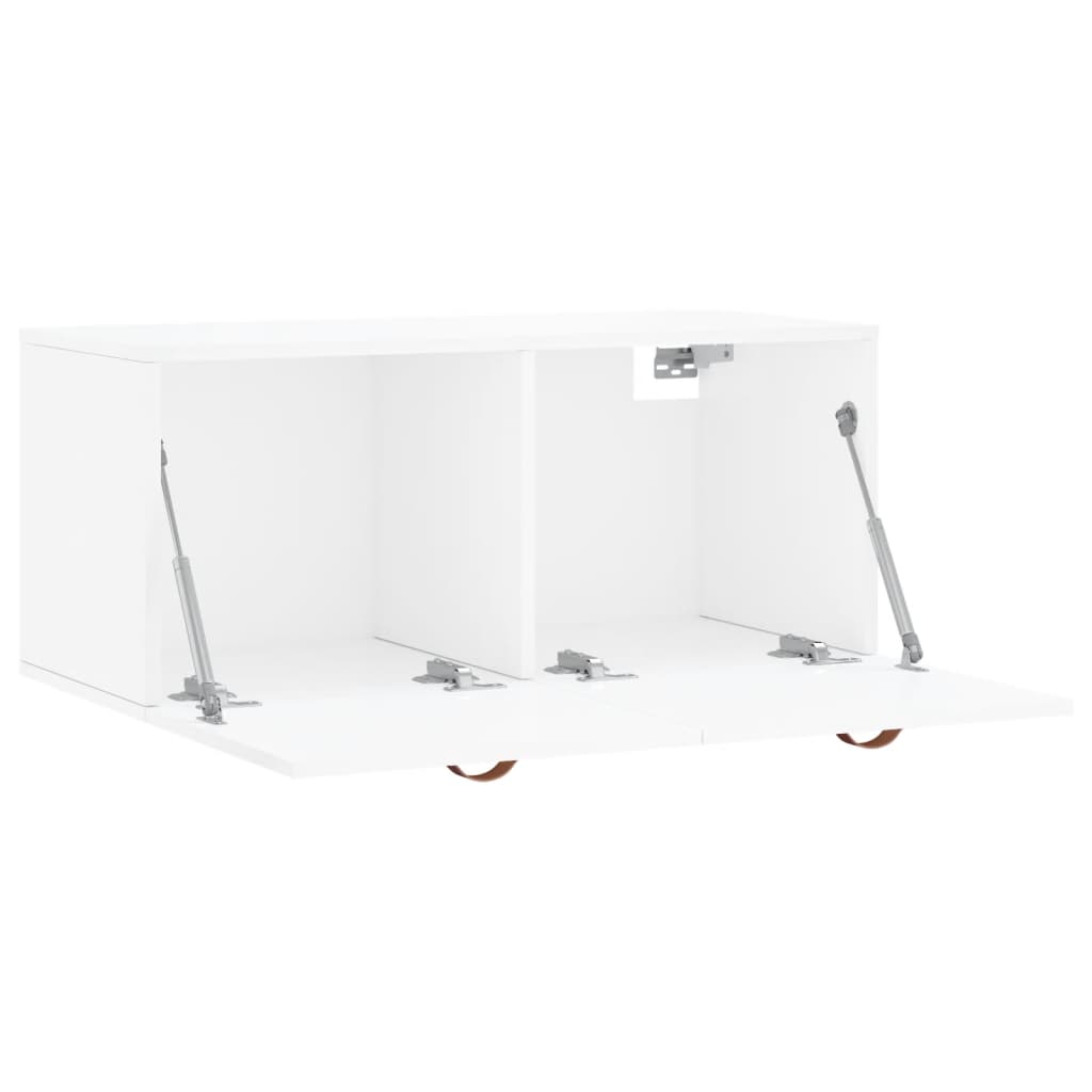 vidaXL Dulap de perete, alb extralucios, 80x36,5x35 cm, lemn compozit
