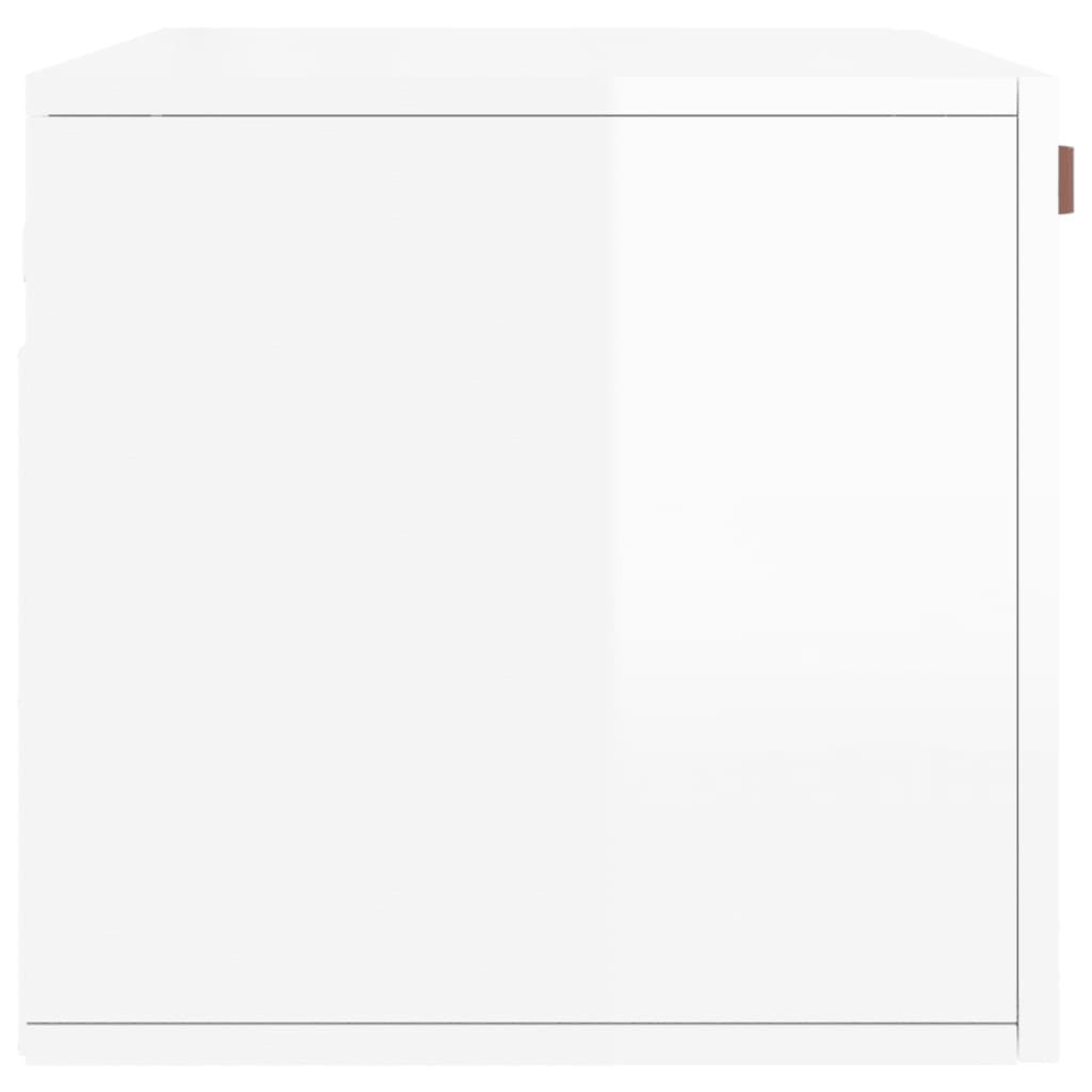 vidaXL Dulap de perete, alb extralucios, 80x36,5x35 cm, lemn compozit