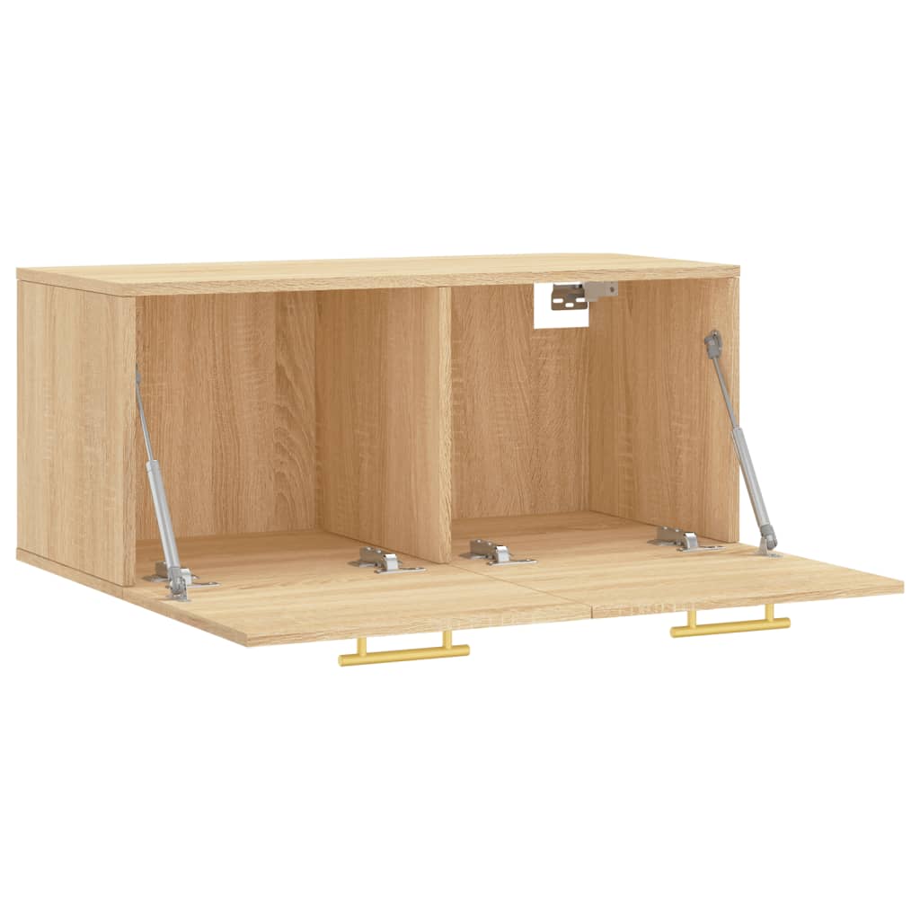 vidaXL Dulap de perete, stejar sonoma, 80x36,5x35 cm, lemn compozit vidaXL Dulap de perete, stejar sonoma, 80x36,5x35 cm, lemn compozit
