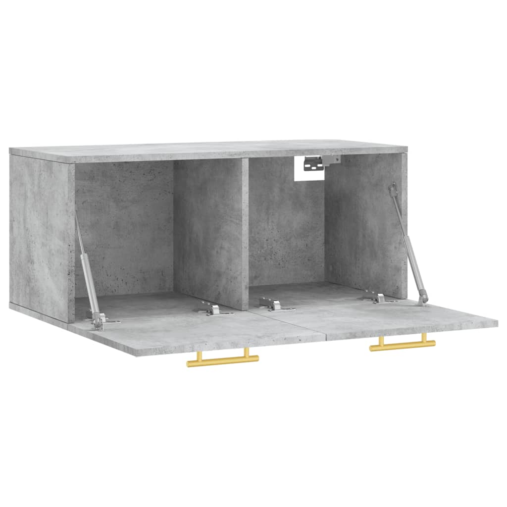 vidaXL Dulap de perete, gri beton, 80x36,5x35 cm, lemn compozit