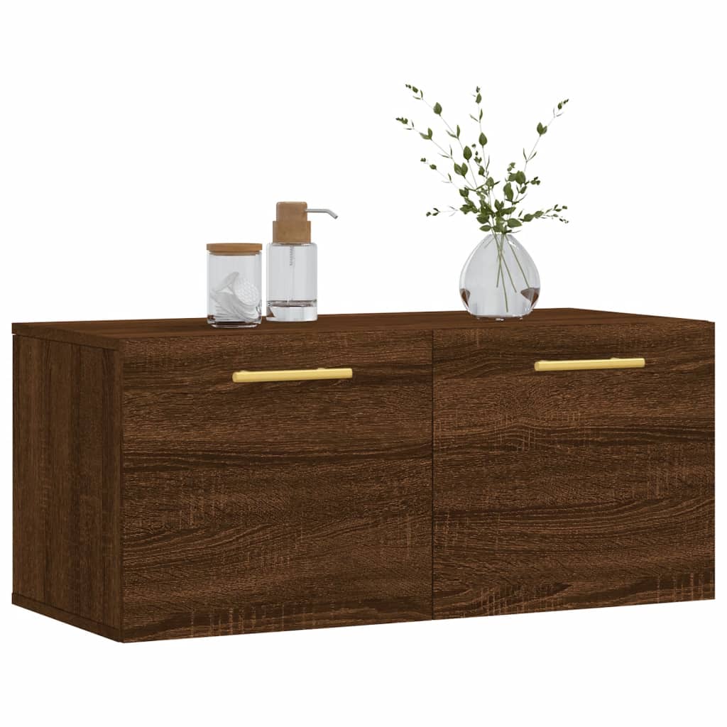 vidaXL Dulap de perete, stejar maro, 80x36,5x35 cm, lemn compozit