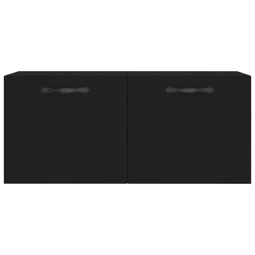 vidaXL Dulap de perete, negru, 80x36,5x35 cm, lemn compozit
