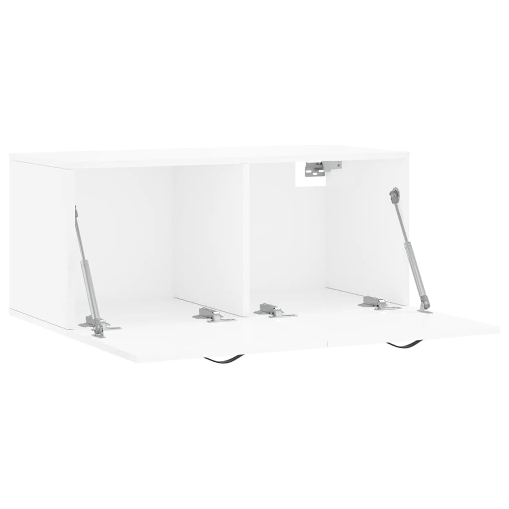 vidaXL Dulap de perete, alb extralucios, 80x36,5x35 cm, lemn compozit