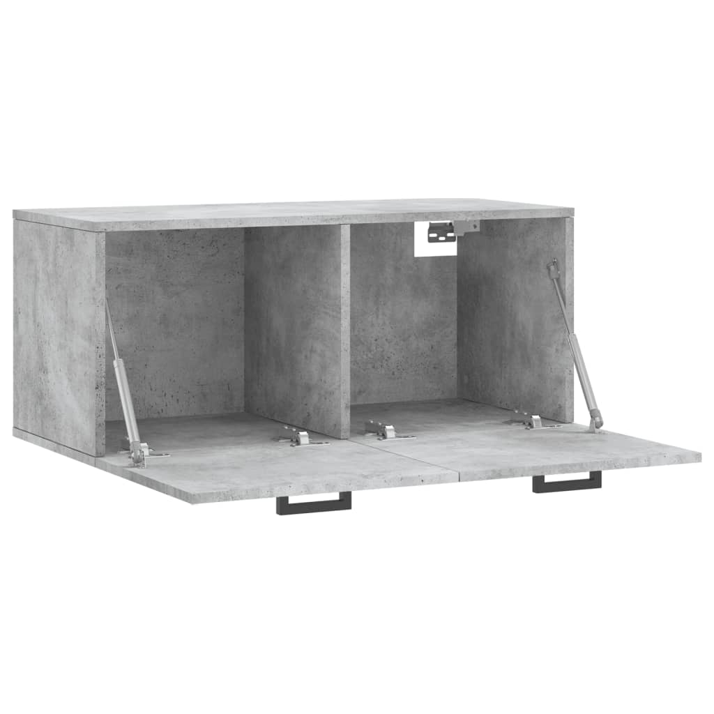 vidaXL Dulap de perete, gri beton, 80x36,5x35 cm, lemn compozit