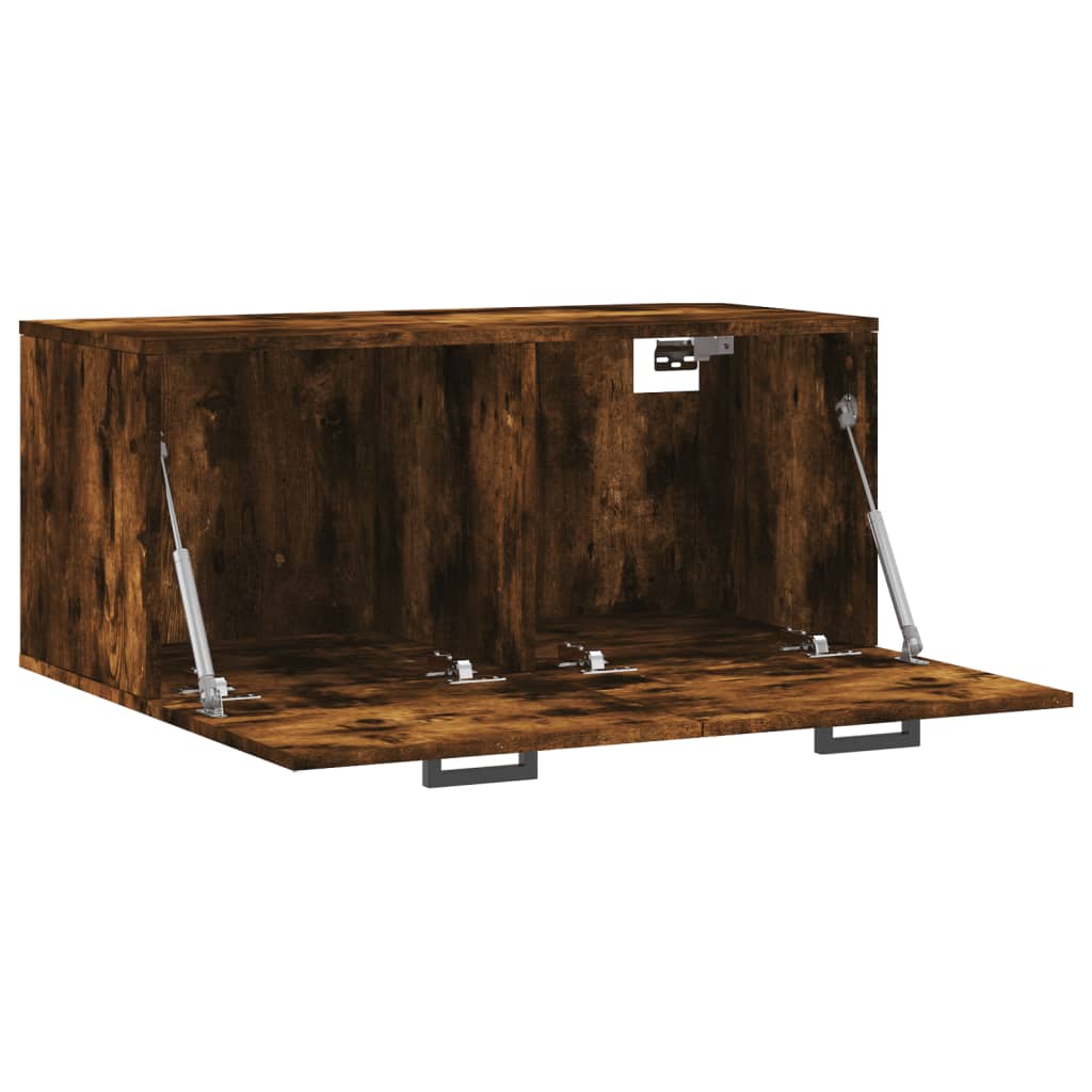 vidaXL Dulap de perete, stejar fumuriu, 80x36,5x35 cm, lemn compozit