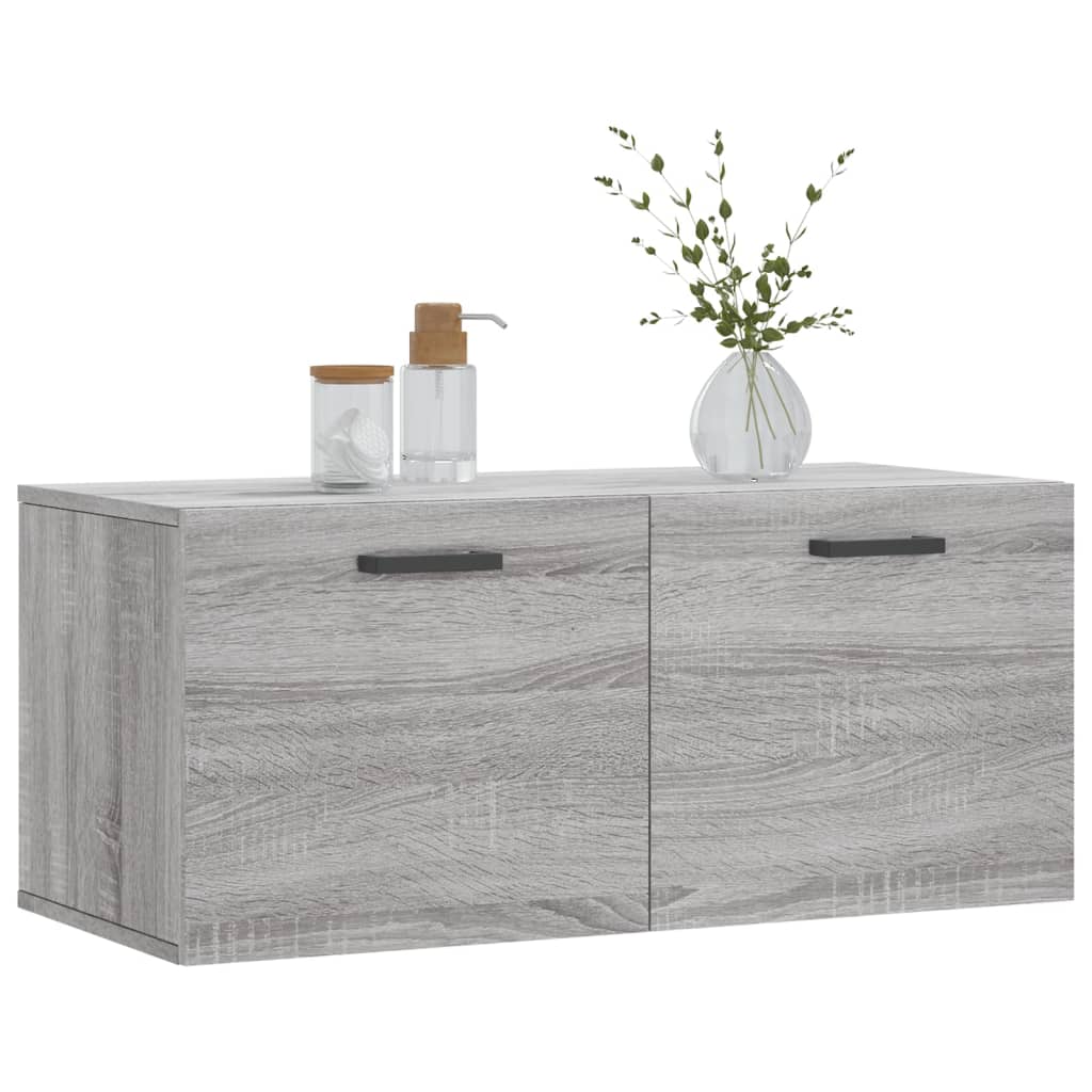 vidaXL Dulap de perete, gri sonoma, 80x36,5x35 cm, lemn compozit