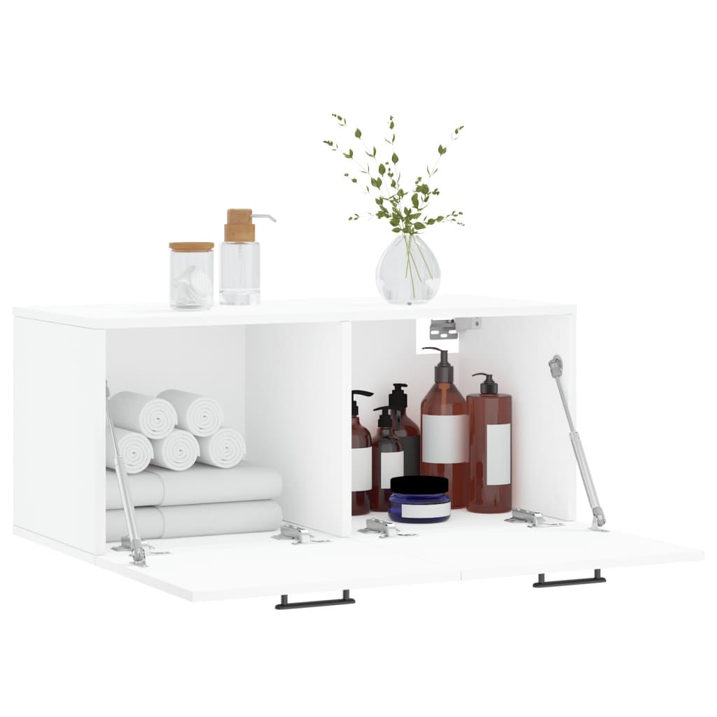 vidaXL Dulap de perete, alb, 80x36,5x35 cm, lemn compozit vidaXL Dulap de perete, alb, 80x36,5x35 cm, lemn compozit