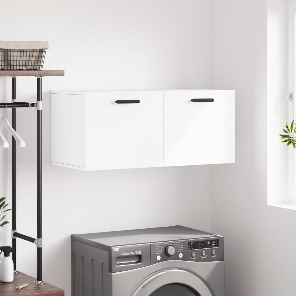 vidaXL Dulap de perete, alb, 80x36,5x35 cm, lemn compozit vidaXL Dulap de perete, alb, 80x36,5x35 cm, lemn compozit