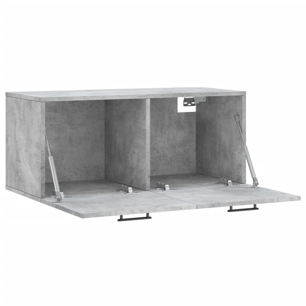 vidaXL Dulap de perete, gri beton, 80x36,5x35 cm, lemn compozit