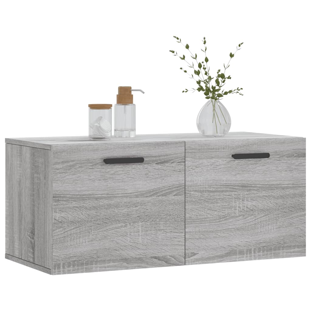 vidaXL Dulap de perete, gri sonoma, 80x36,5x35 cm, lemn compozit