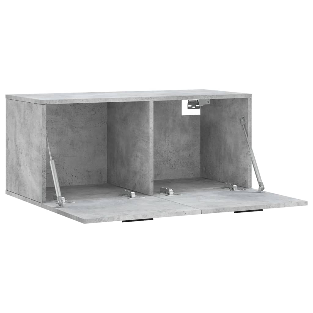 vidaXL Dulap de perete, gri beton, 80x36,5x35 cm, lemn compozit