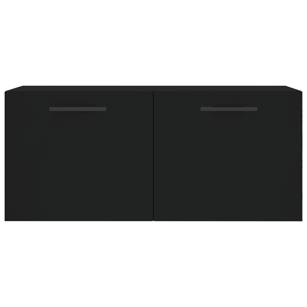 vidaXL Dulap de perete, negru, 80x36,5x35 cm, lemn compozit