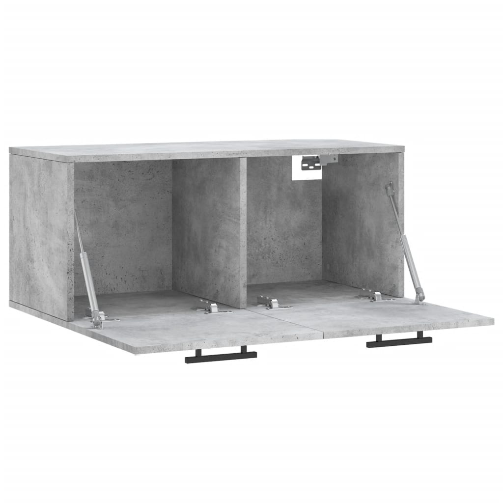 vidaXL Dulap de perete, gri beton, 80x36,5x35 cm, lemn compozit