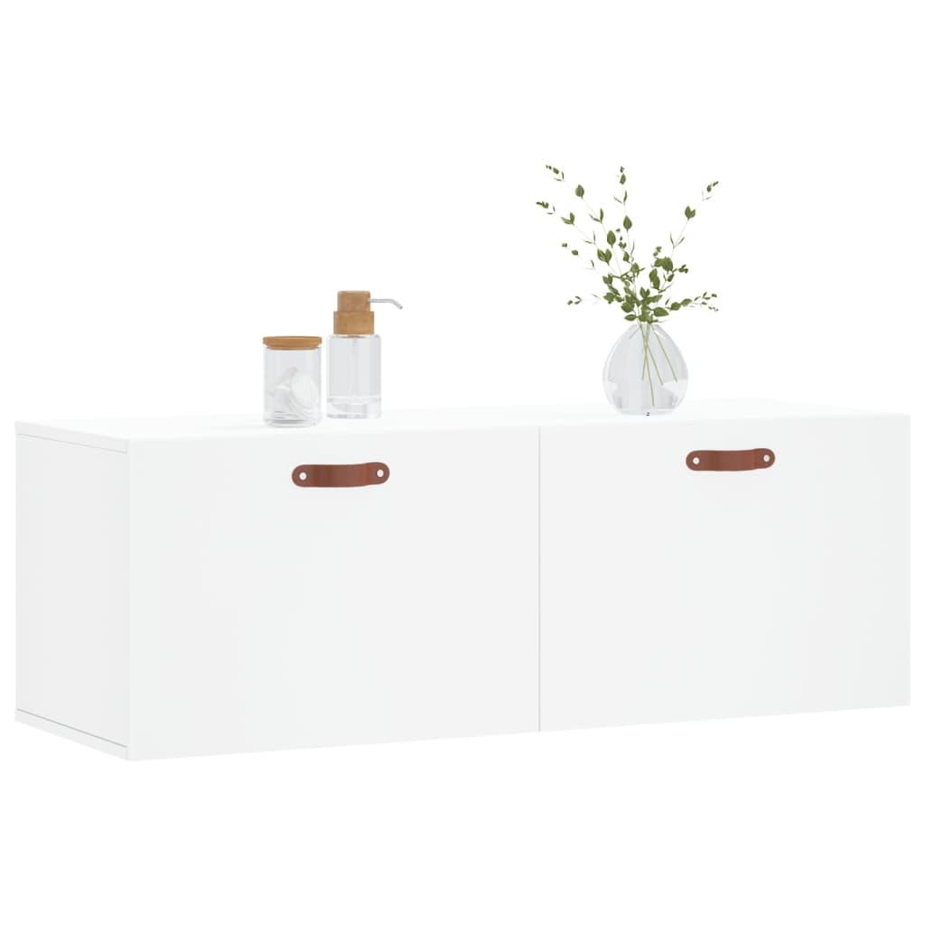 vidaXL Dulap de perete, alb, 100x36,5x35 cm, lemn compozit vidaXL Dulap de perete, alb, 100x36,5x35 cm, lemn compozit