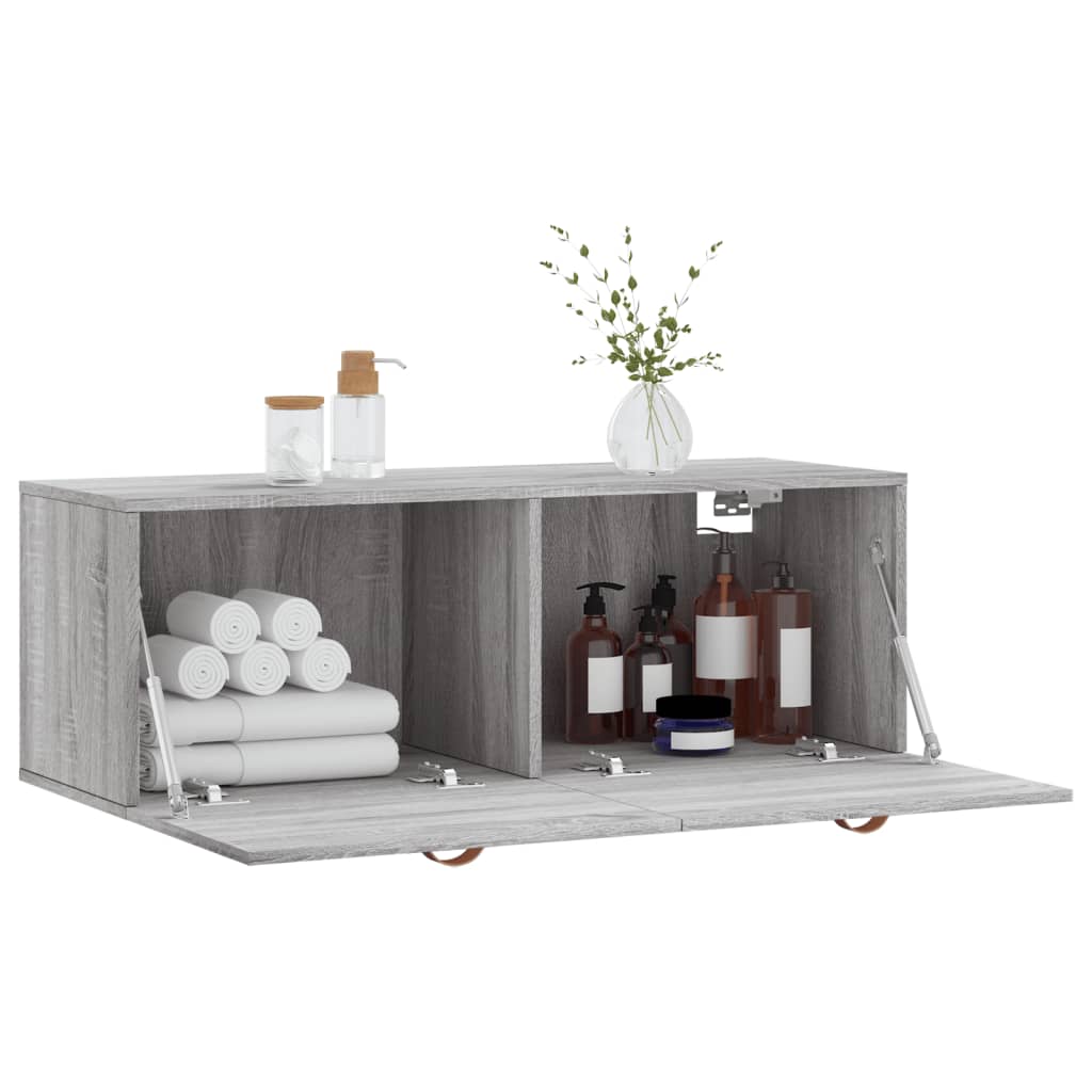 vidaXL Dulap de perete, gri sonoma, 100x36,5x35 cm, lemn prelucrat