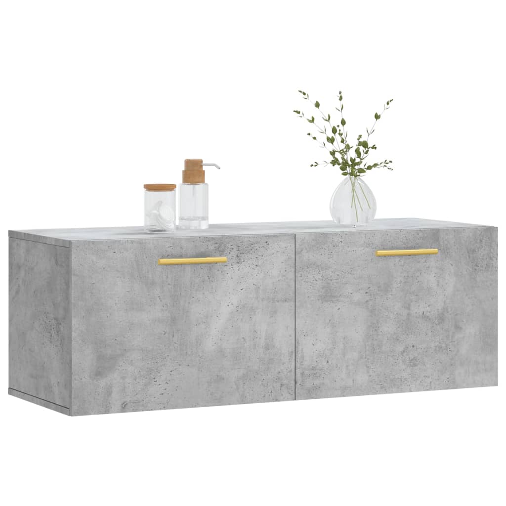 vidaXL Dulap de perete, gri beton, 100x36,5x35 cm, lemn prelucrat