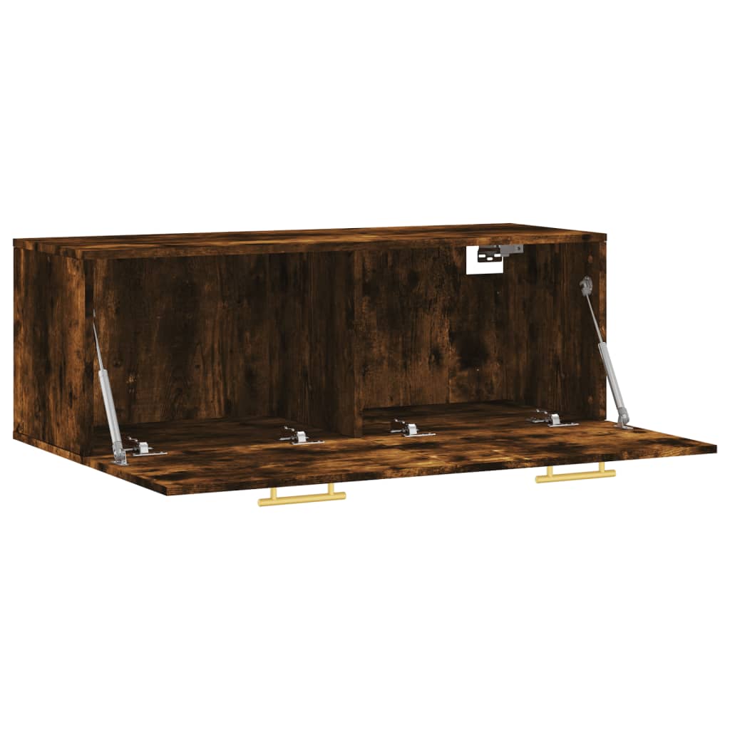 vidaXL Dulap de perete, stejar fumuriu, 100x36,5x35 cm, lemn prelucrat